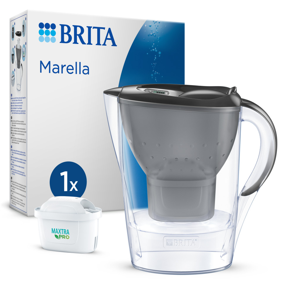 Brita Wasserfilter-Kanne Marella graphit, 2,4 l Füllmenge